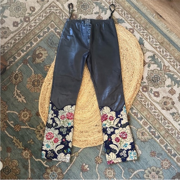 Cynthia Rowley Pants - Vintage 90s Cynthia Rowley Leather Trouser Pants
